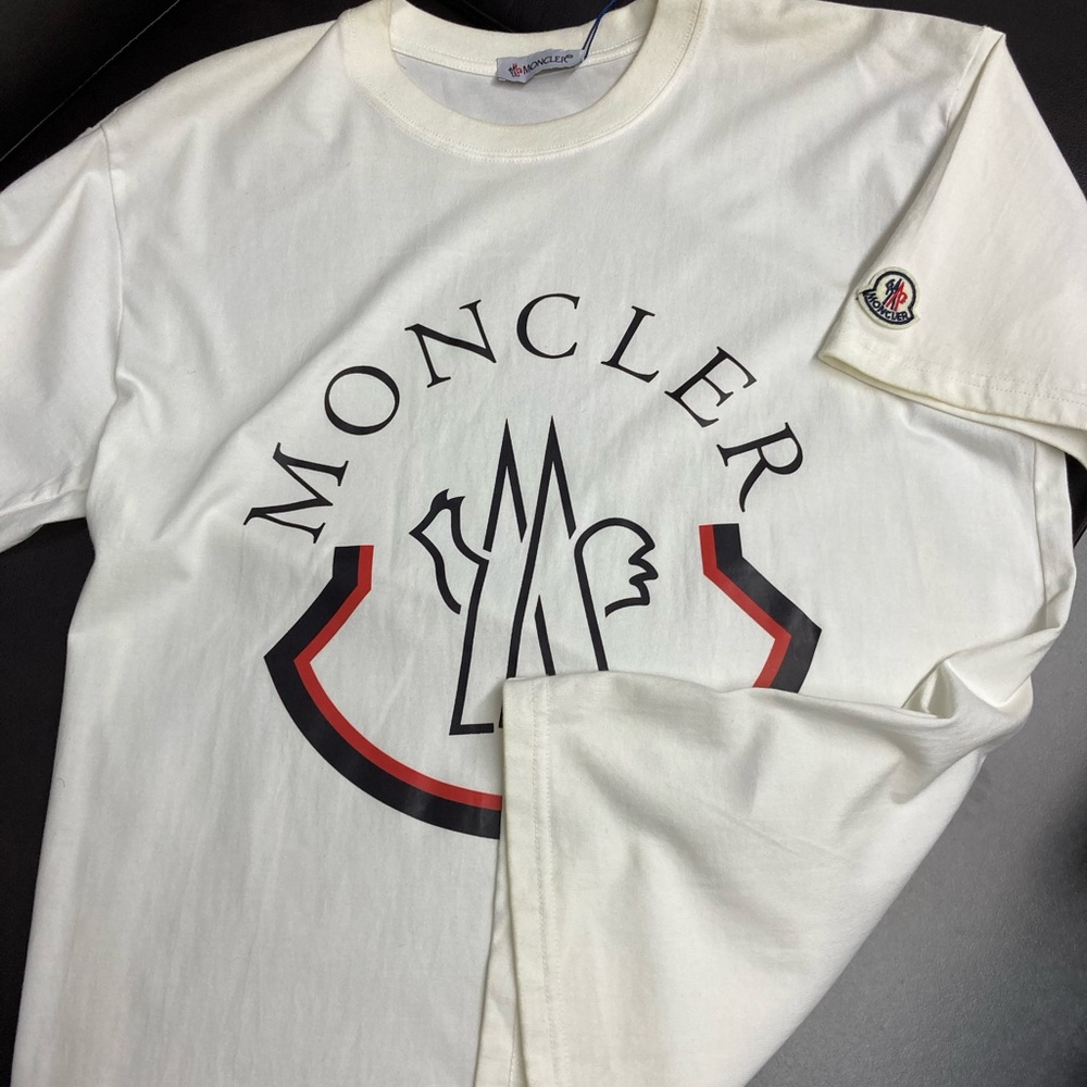 Moncler White Graphic Tee L - Picture 2 of 4